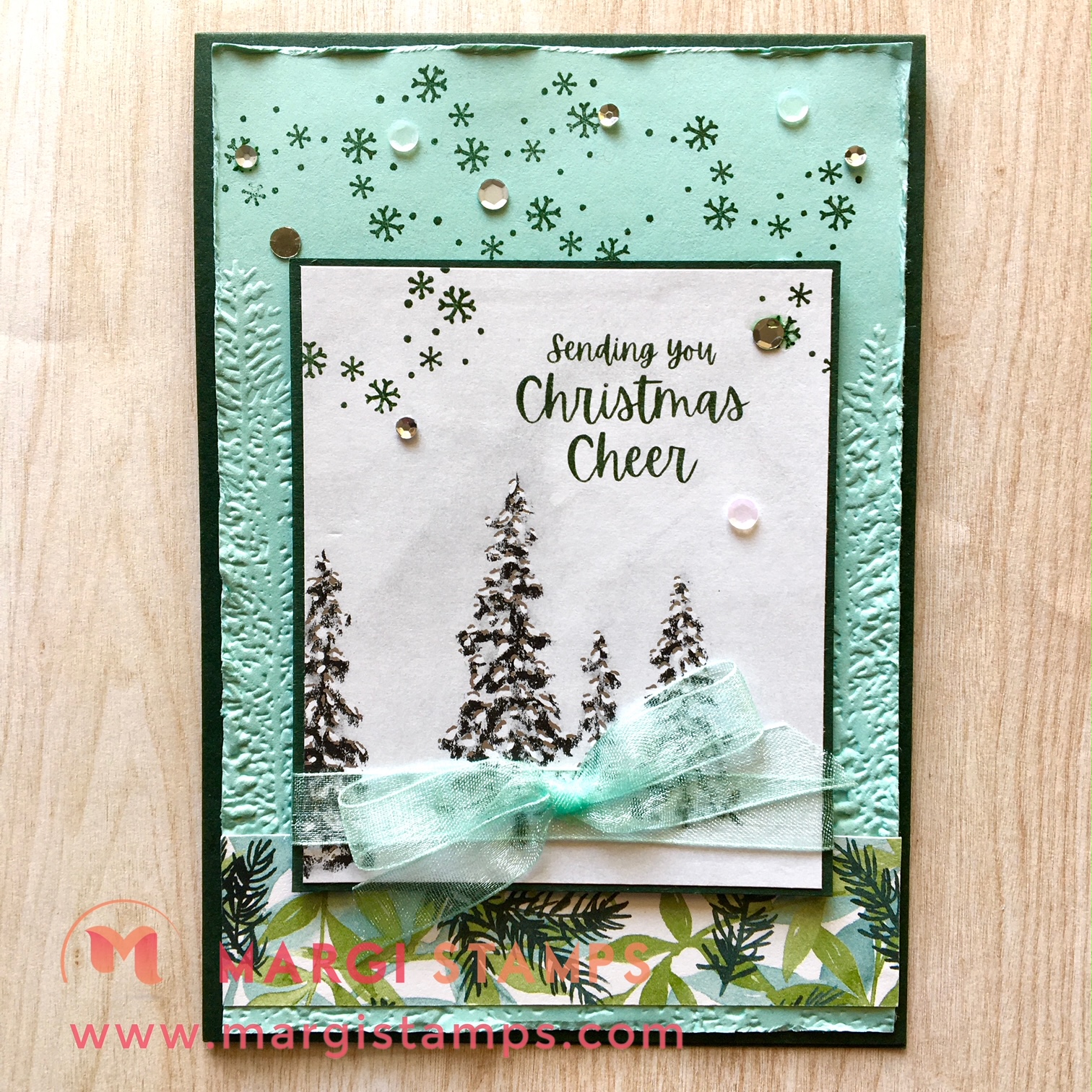 Peaceful Place Paper & Evergreen Forest 3D Embossed